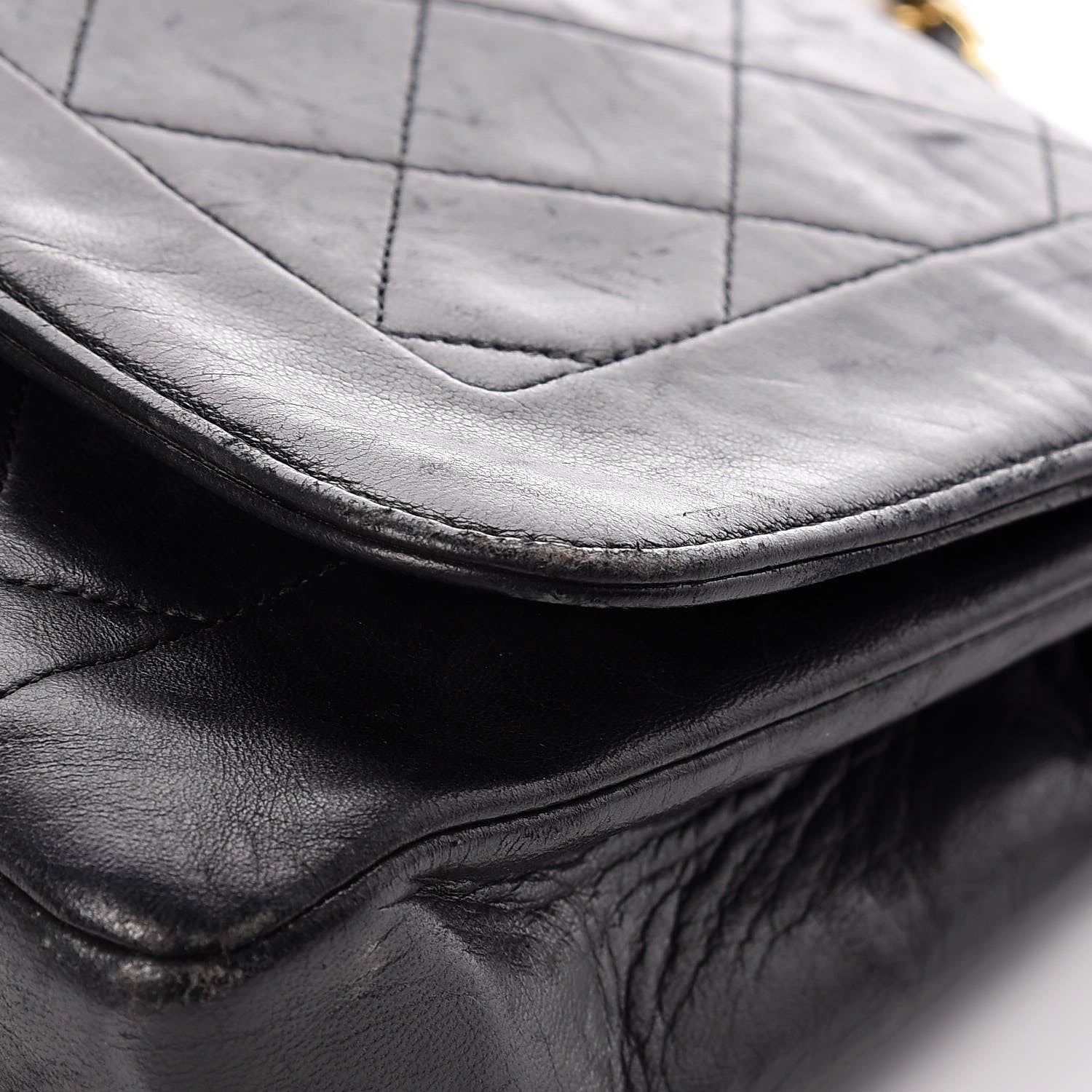 Chanel Lambskin Quilted Medium Single Flap Black 12 of 20