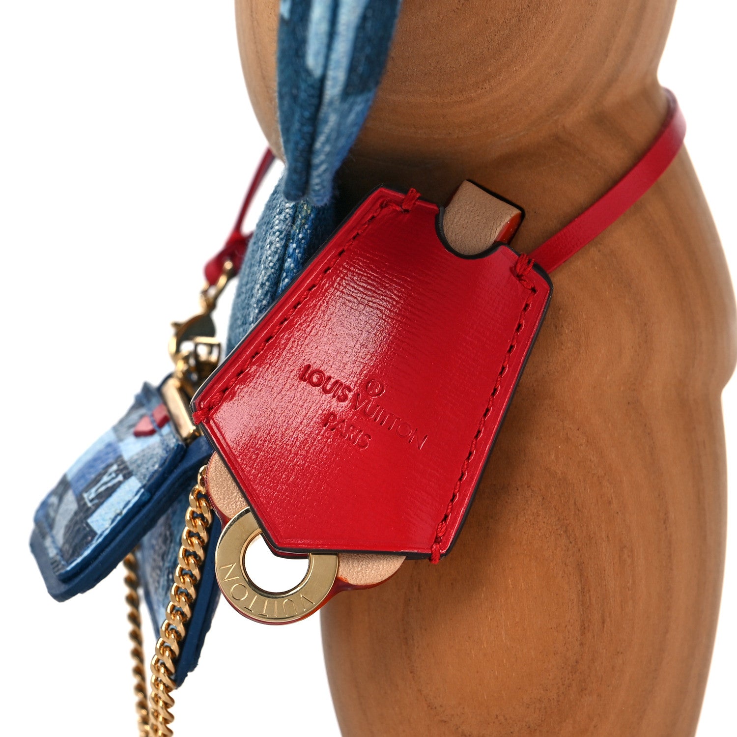 Louis Vuitton Wood Denim Monogram Check Vivienne Doll 5 of 6