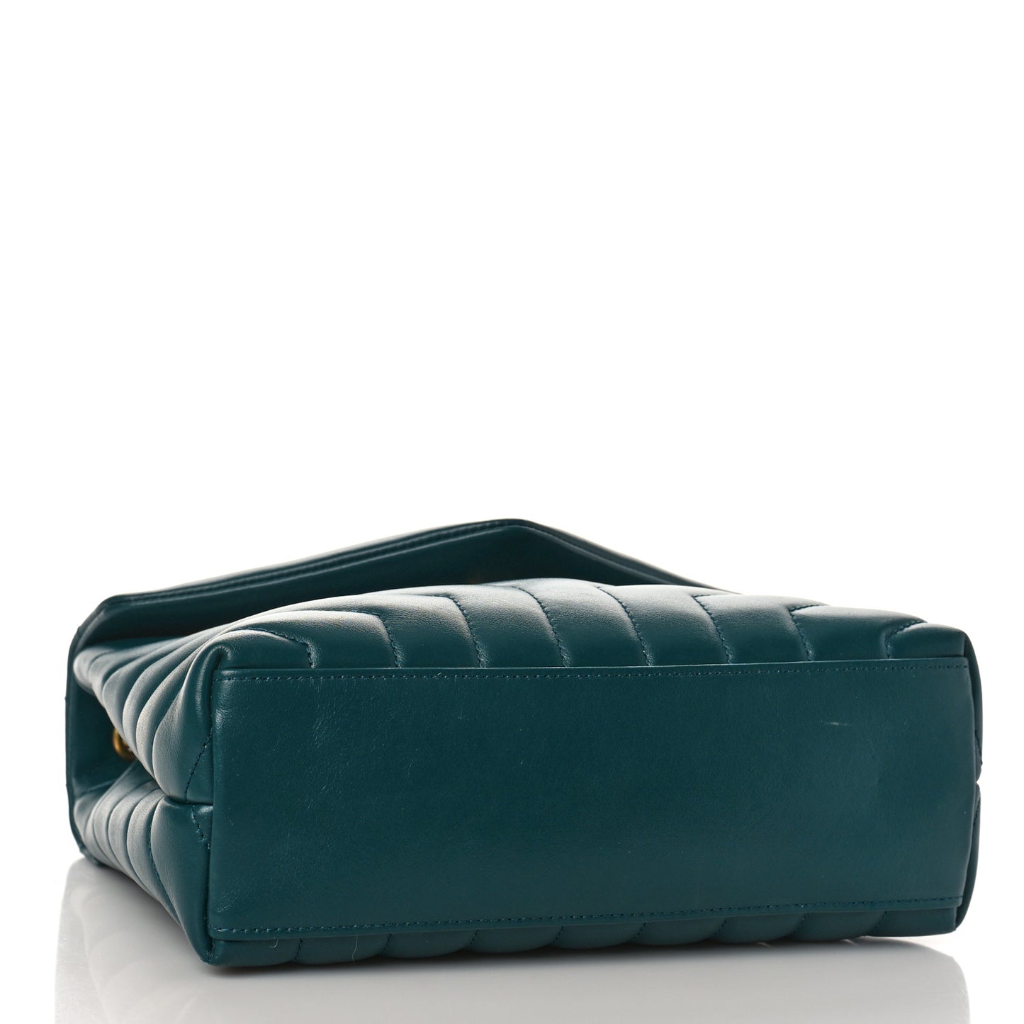 Calfskin Y Quilted Monogram Small Loulou Chain Satchel Green