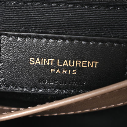 Saint Laurent Calfskin Y Quilted Monogram Toy Loulou Crossbody Bag Taupe 6 of 10