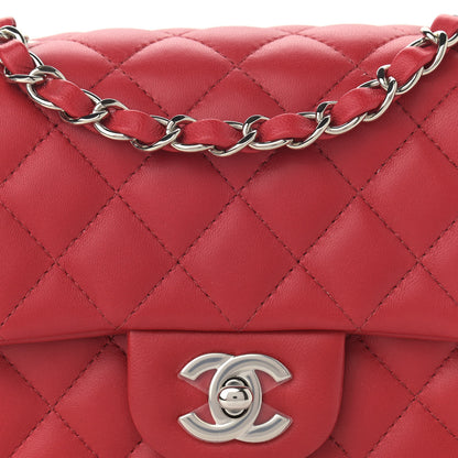 Chanel Lambskin Quilted Mini Square Flap Red 8 of 10