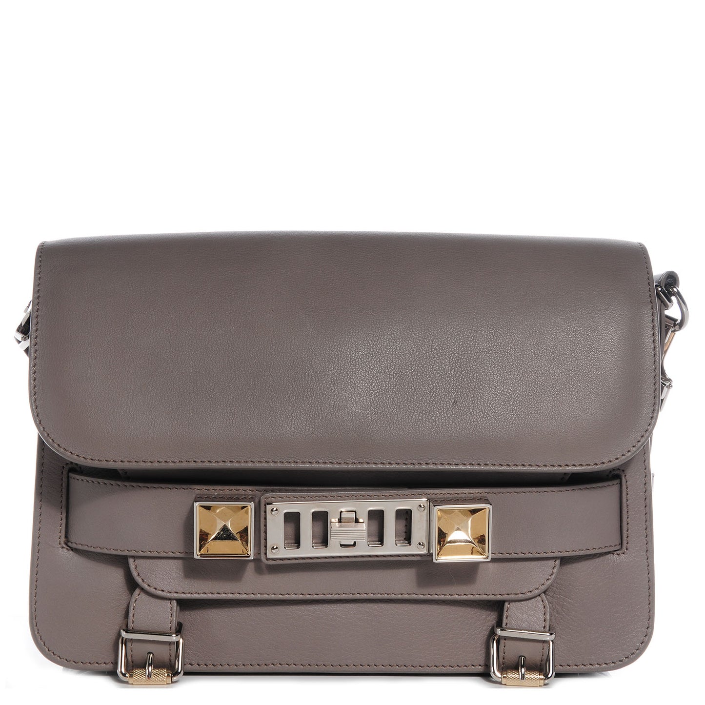 Leather PS11 Classic Shoulder Bag Mushroom