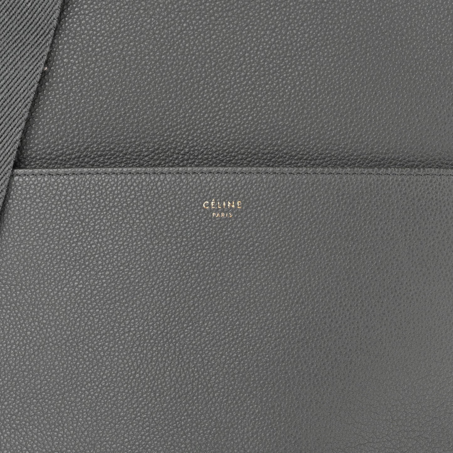 Soft Grained Calfskin Sangle Bucket Bag Kohl