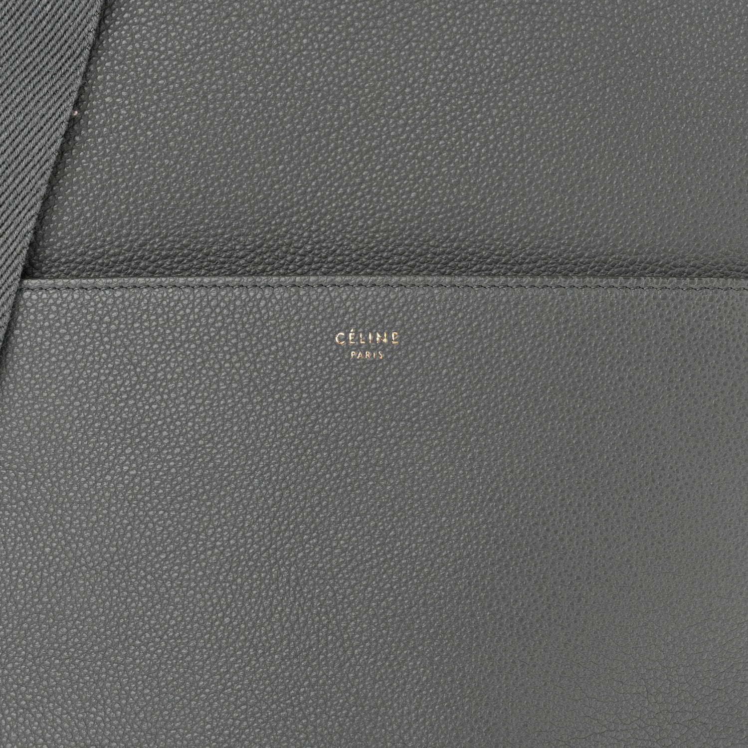 Celine Soft Grained Calfskin Sangle Bucket Bag Kohl 7 of 9