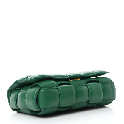 Bottega Veneta Lambskin Maxi Intreccio Padded Chain Cassette Crossbody Bag Racing Green 4 of 11