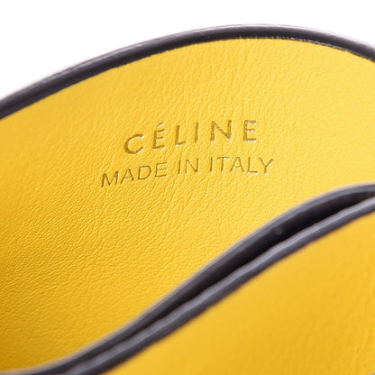 Celine Drummed Calfskin Gusset Card Holder Black 6 of 7