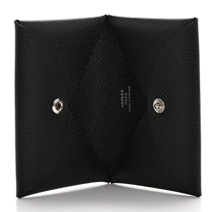 Hermes Epsom Calvi Card Case Black 5 of 8