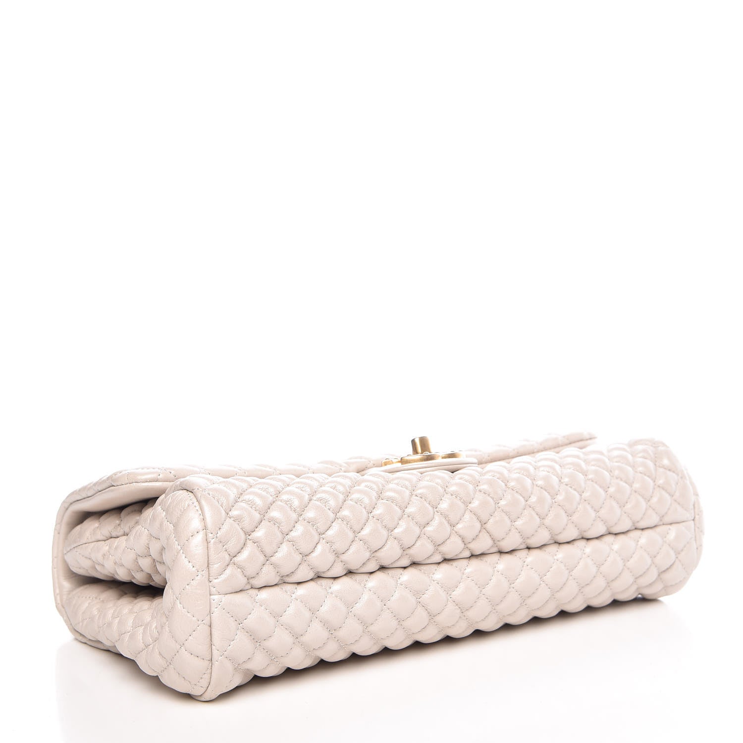 Chanel Metallic Calfskin Micro Quilted Medium Flap White 4 of 8