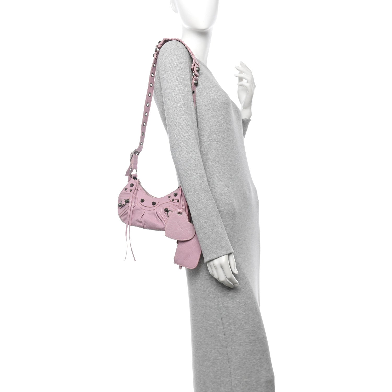 Balenciaga Agneau Arena Le Cagole Shoulder Bag XS Candy Pink 3 of 11