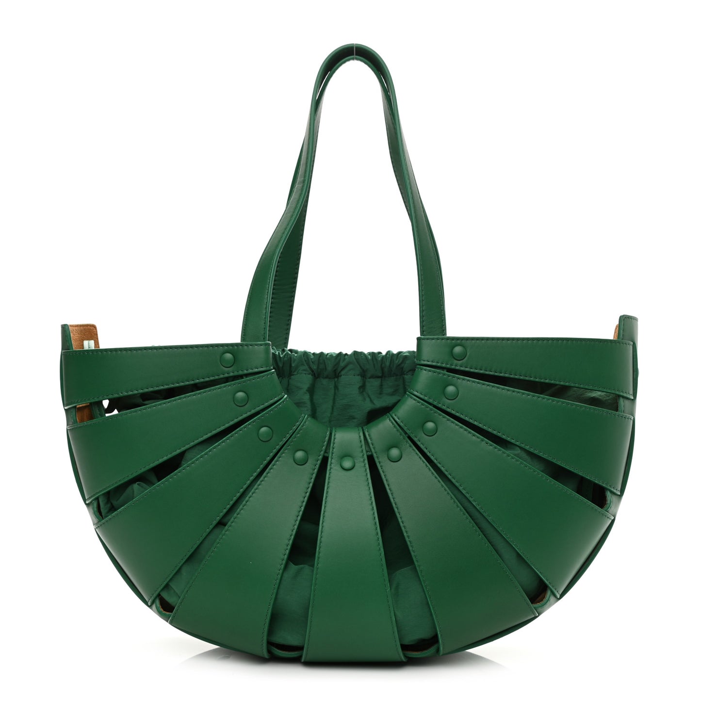 French Calfskin Shell Bag Racing Green