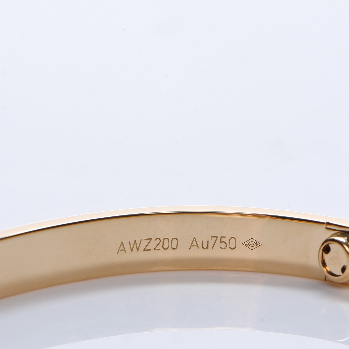 18K Yellow Gold LOVE Bracelet 17
