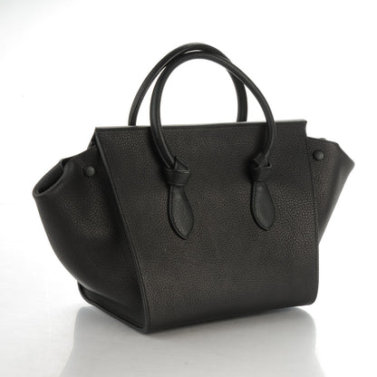 Celine Crisped Calfskin Small Tie Knot Tote Black 3 of 8