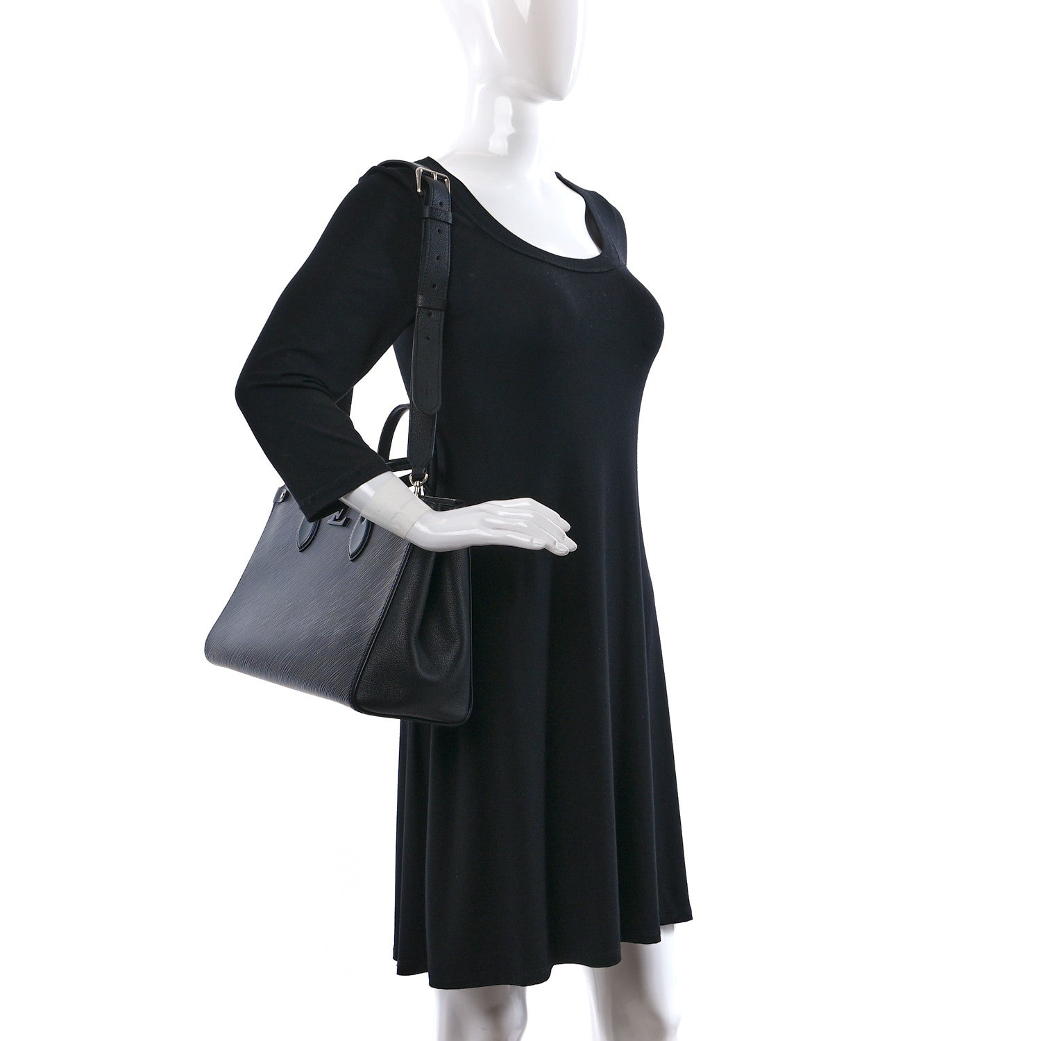 Louis Vuitton Epi Grenelle Tote MM Black 2 of 8