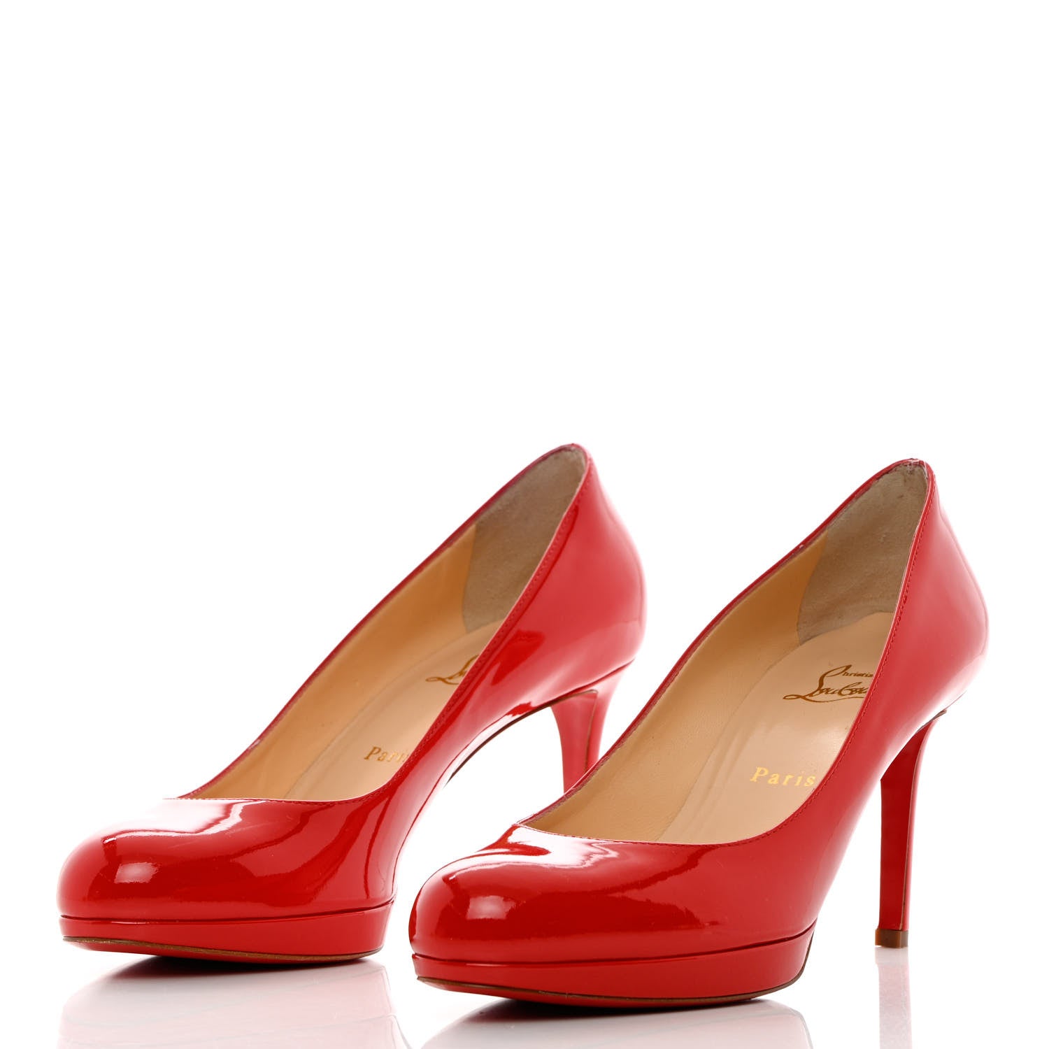 Christian Louboutin Patent New Simple 85 Pumps 40 Rouge Lipstick 3 of 10
