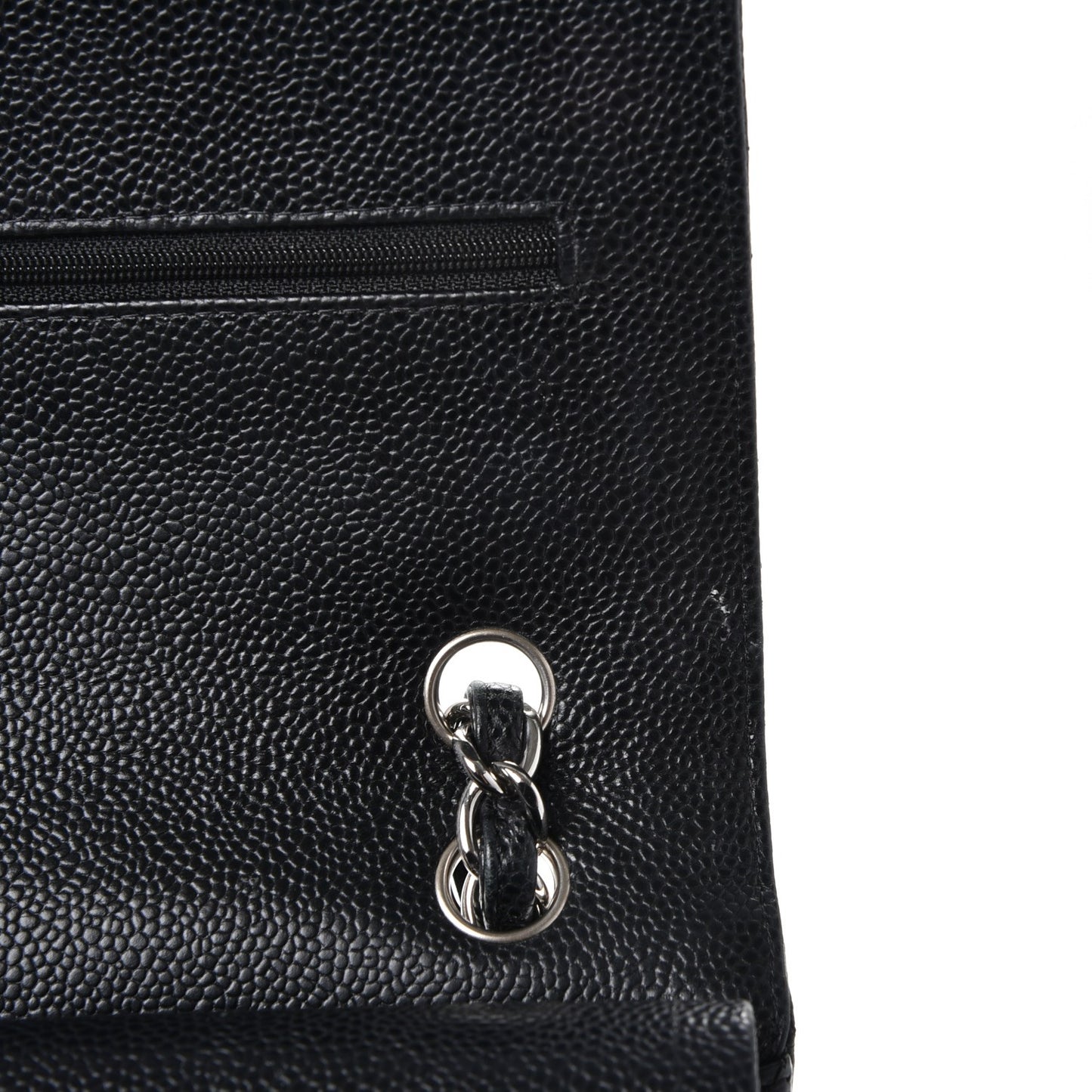 Caviar Quilted Maxi Double Flap Black