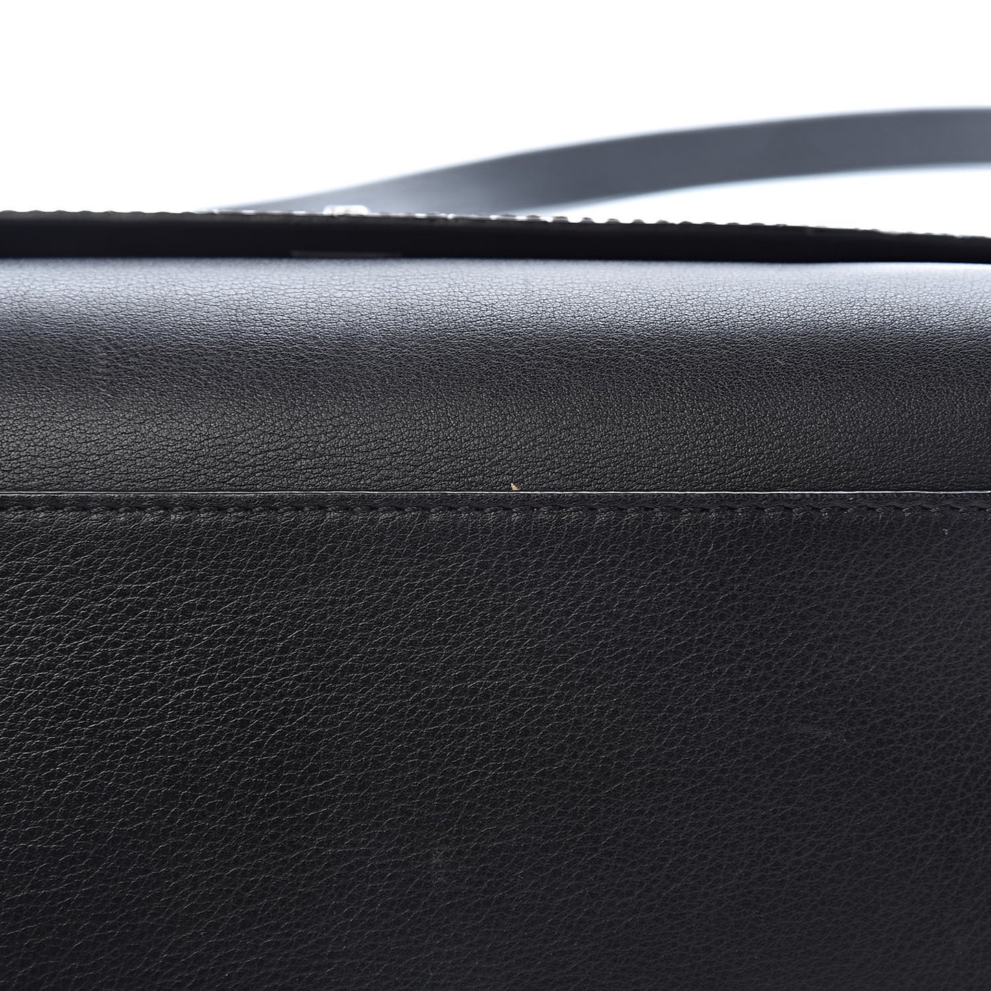 Calfskin Crocodile Embossed Small Obsedia Satchel Black