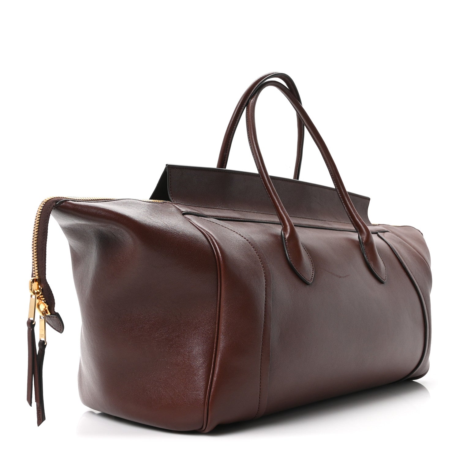 CELINE 23AW ラヴァリエ ブラウン Celine Supple Shiny Lambskin Large New Luggage Brick 1887630