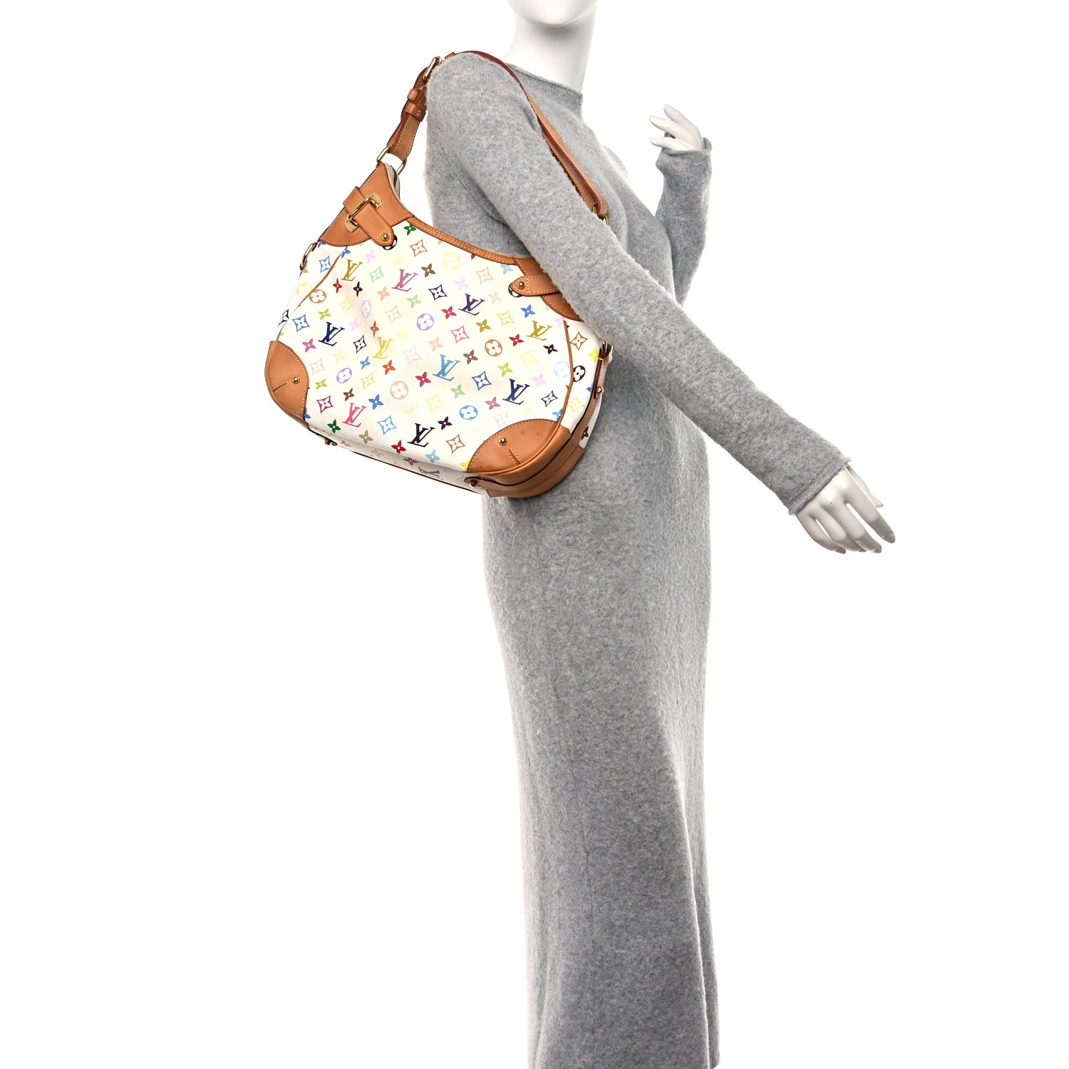 Louis Vuitton LOUIS VUITTON Monogram Multicolor Greta White 3 of 17