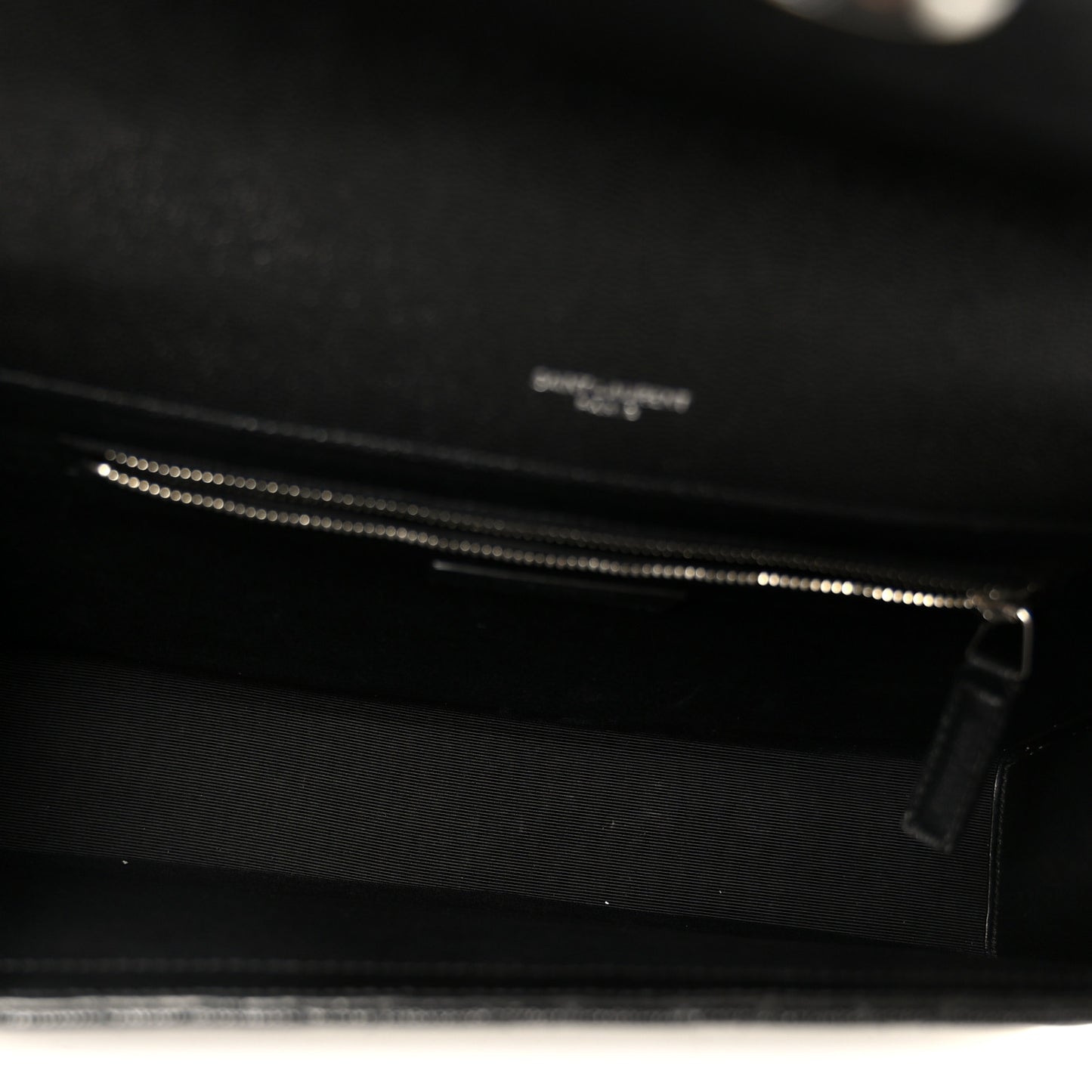 Grain De Poudre Textured Mixed Matelasse Large Triquilt Monogram Satchel Black