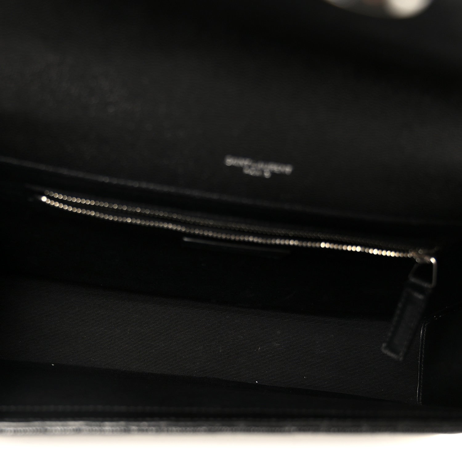 Saint Laurent Grain De Poudre Textured Mixed Matelasse Large Triquilt Monogram Satchel Black 5 of 11