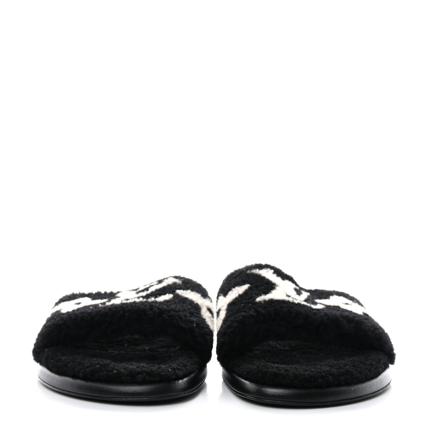 Shearling Magnetic Flat Mule 40 Black