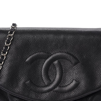Chanel Caviar Half Moon Wallet On Chain WOC Black 11 of 12