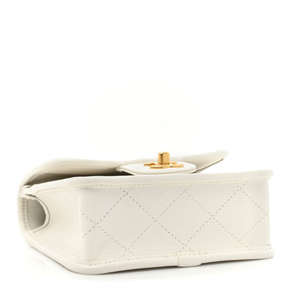 Chanel Caviar School Memory Mini Top Handle Flap White 4 of 10