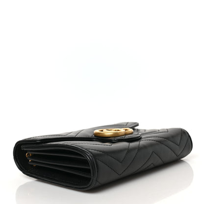 Gucci Calfskin Matelasse GG Marmont Chain Wallet Black 4 of 10