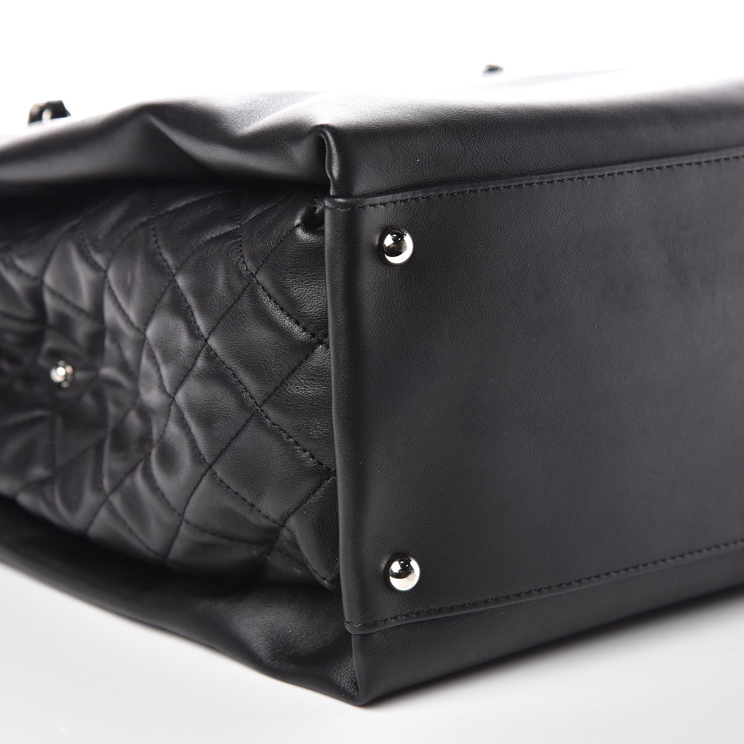 Chanel Calfskin Shopping Tote Black 8 of 10