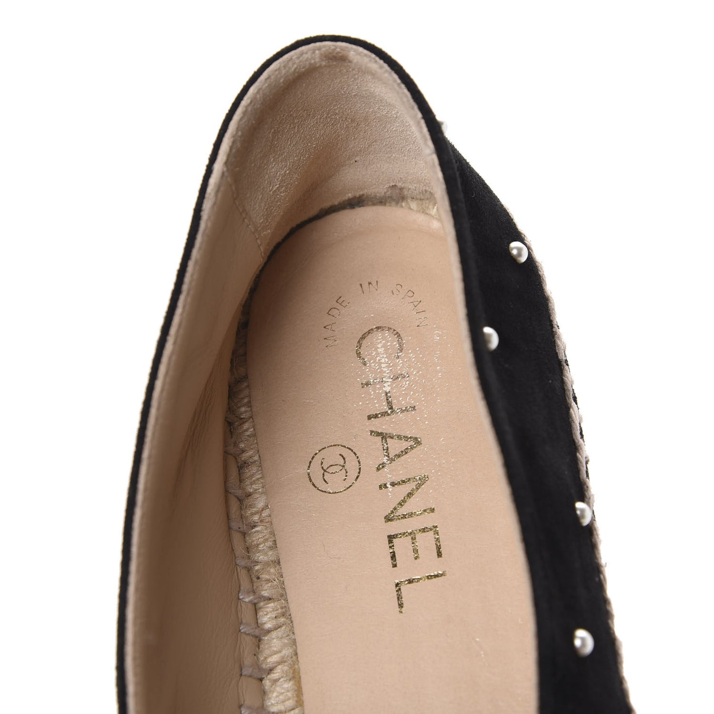 Suede Pearl CC Espadrilles 38 Black