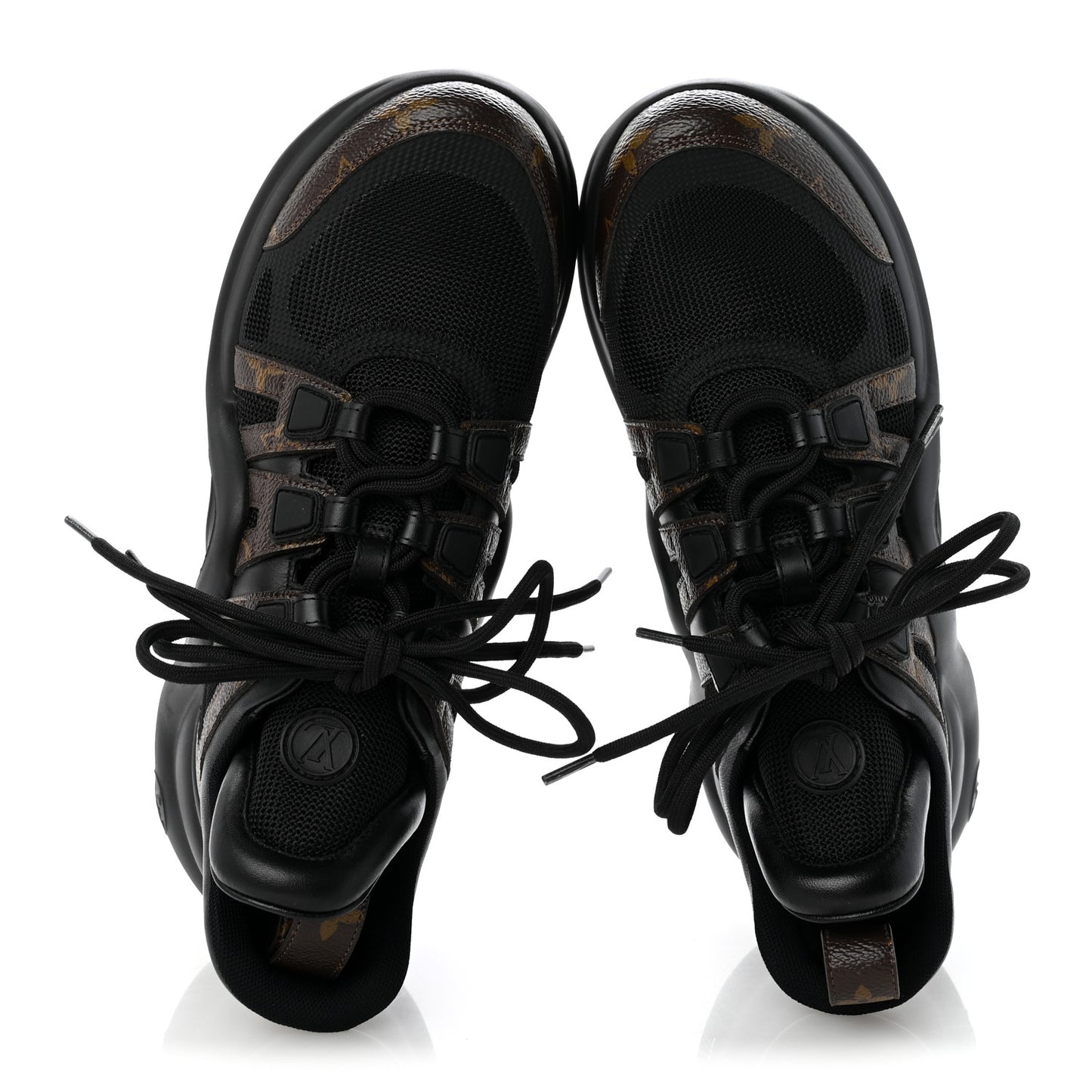 Calfskin Patent Monogram LV Archlight Sneakers 38.5 Black