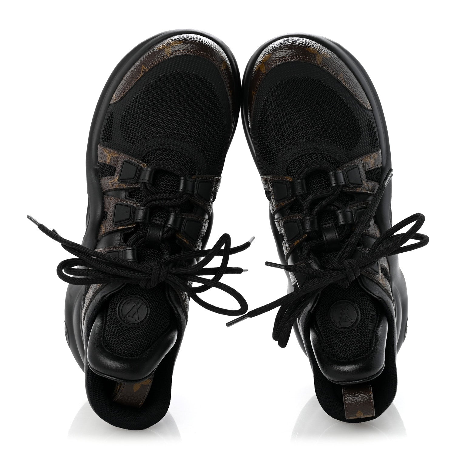 Louis Vuitton Calfskin Patent Monogram LV Archlight Sneakers 38.5 Black 2 of 9