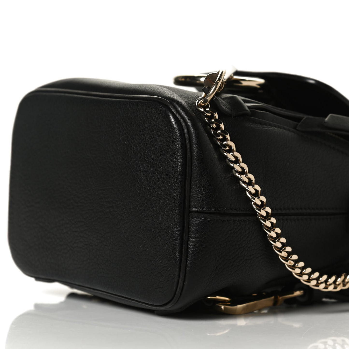 Suede Calfskin Mini Faye Backpack Black