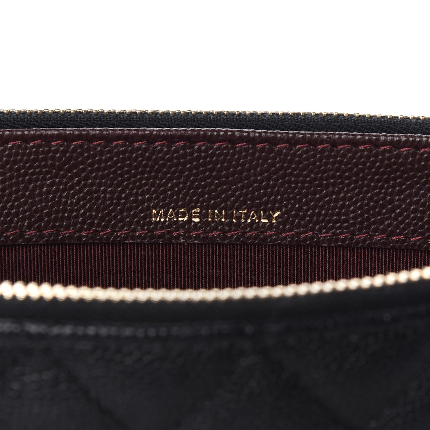 Caviar Quilted Small Clutch With Chain Black