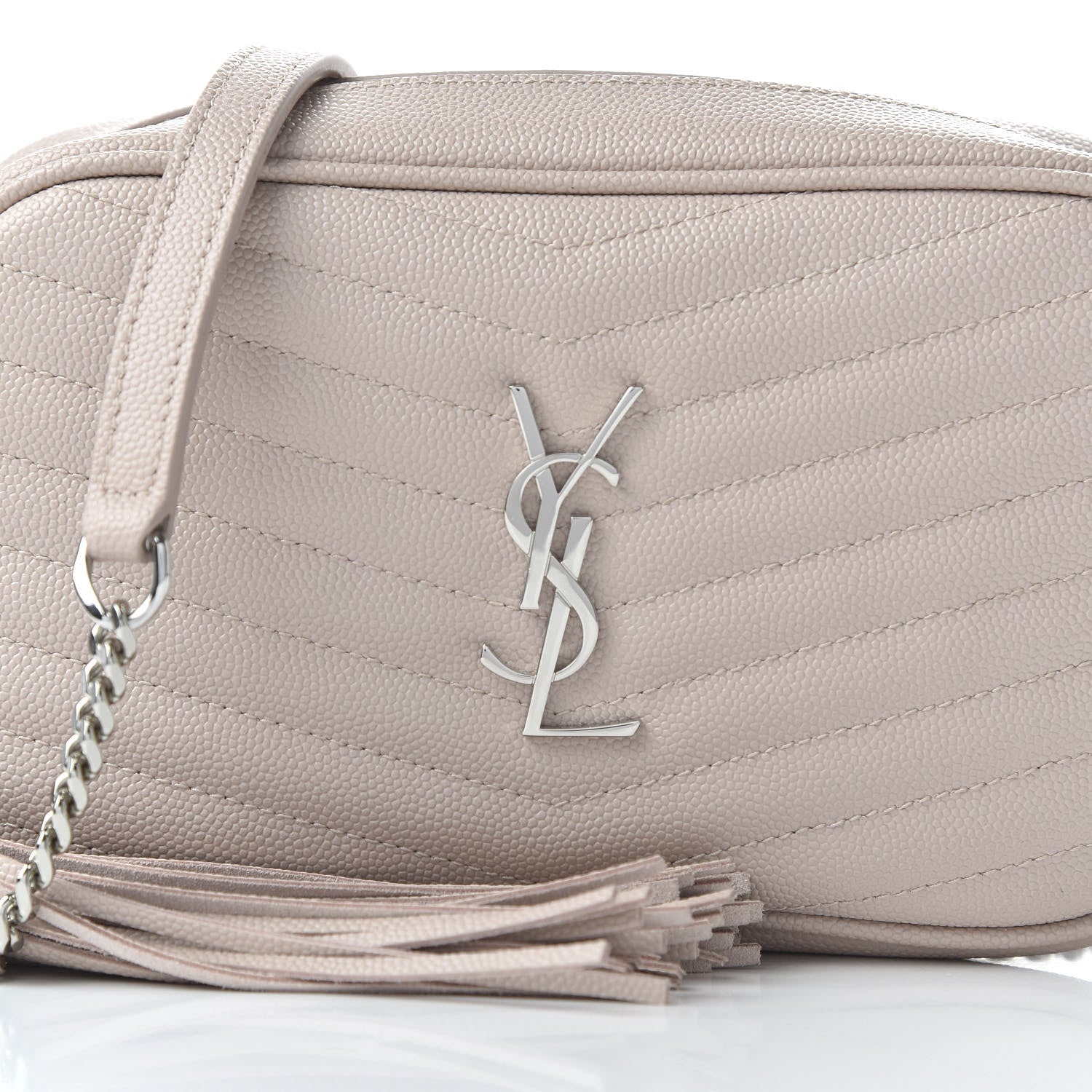 Saint Laurent Grain De Poudre Matelasse Monogram Mini Lou Camera Bag Pale Blush 10 of 11