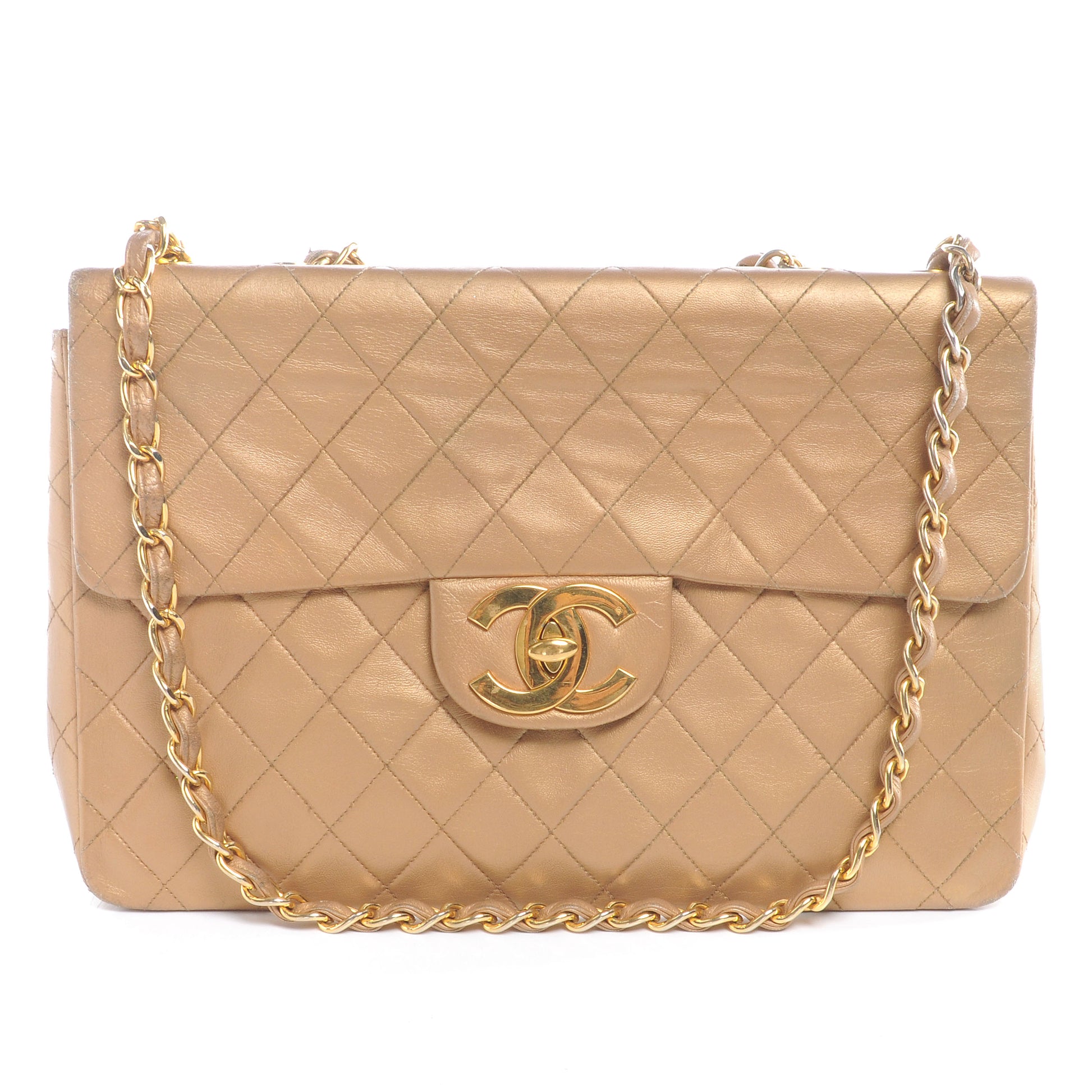 Chanel Lambskin XL Jumbo Flap Gold 8 of 8