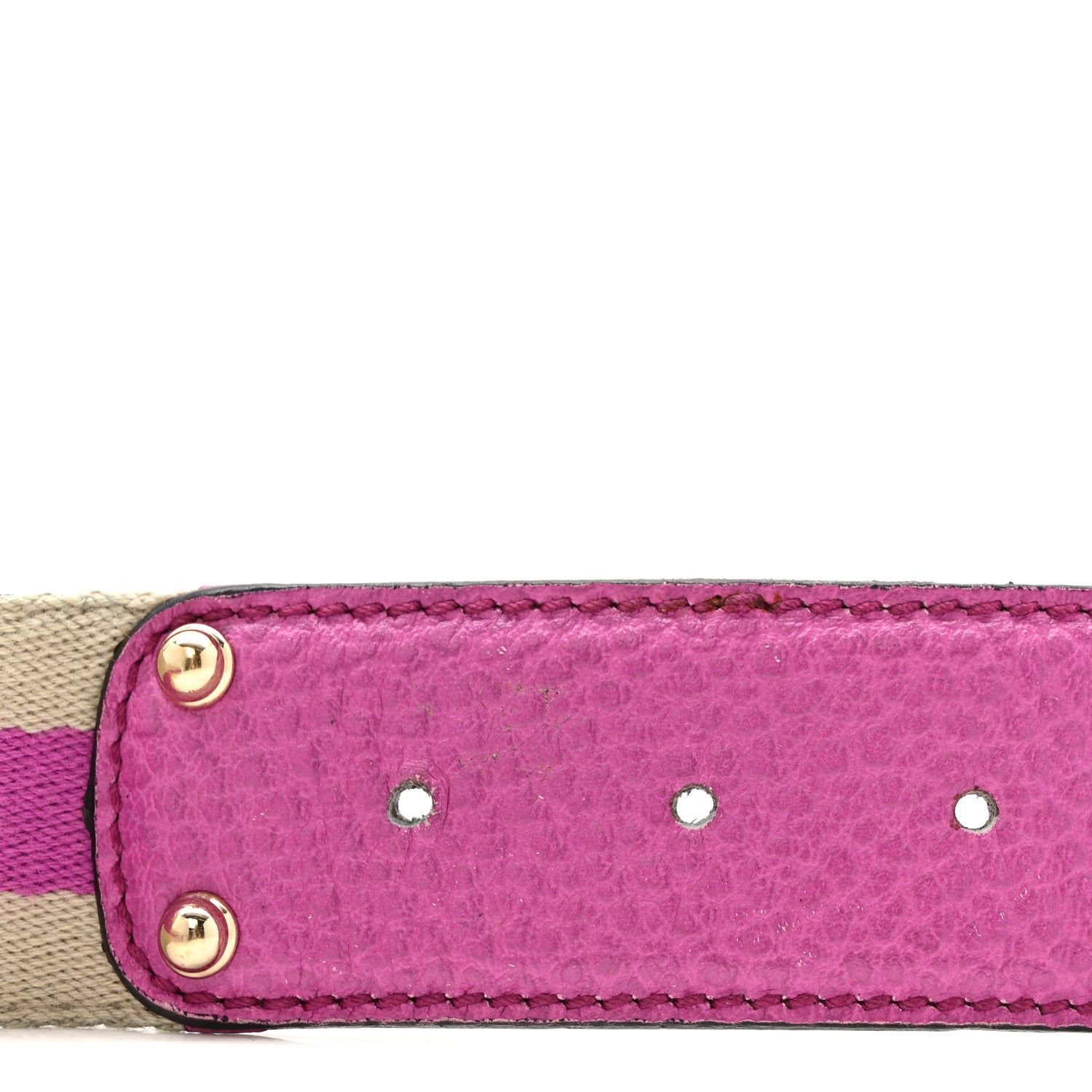 Gucci Calfskin Web Interlocking G Belt 85 34 Fuchsia White 5 of 16