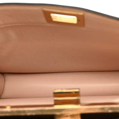Fendi Vitello King Luxor Shiny Nappa Medium Peekaboo I SEE U East West Satchel Brandy Light Rose 6 of 20