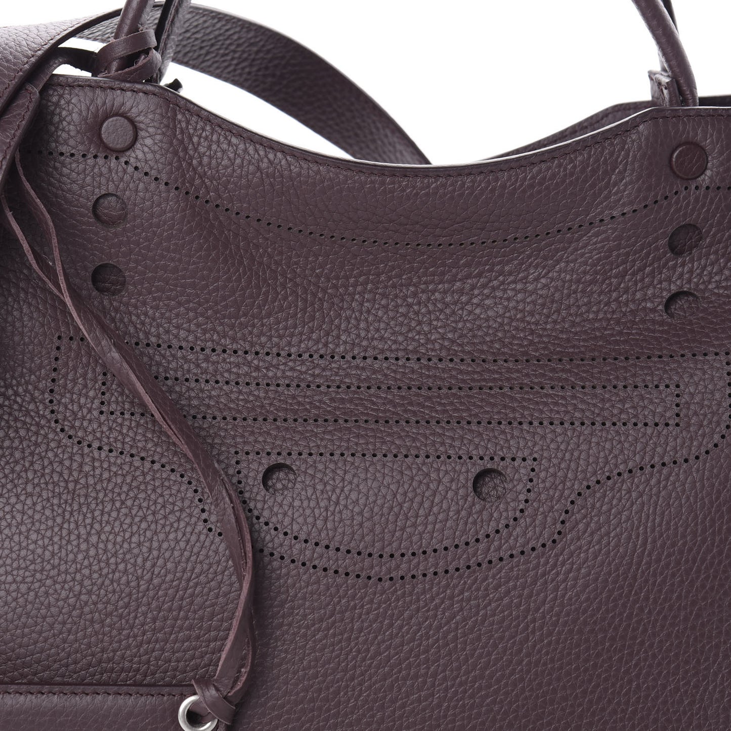 Veau Grana Perforated Blackout Hardware City Rouge Acajou