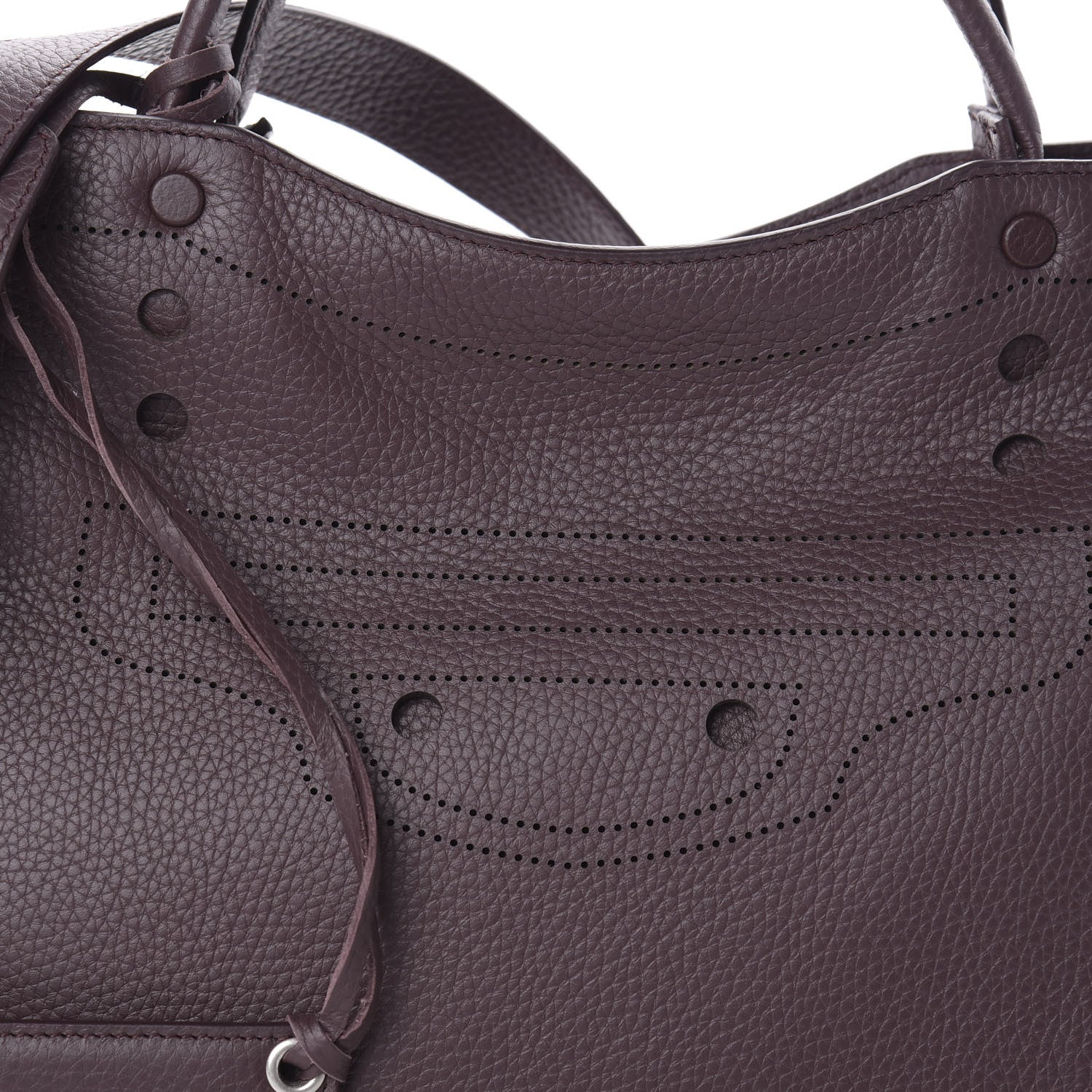 Balenciaga Veau Grana Perforated Blackout Hardware City Rouge Acajou 8 of 10