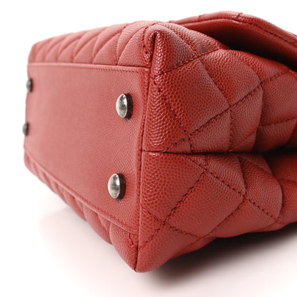 Chanel Caviar Quilted Mini Coco Handle Flap Red 10 of 10