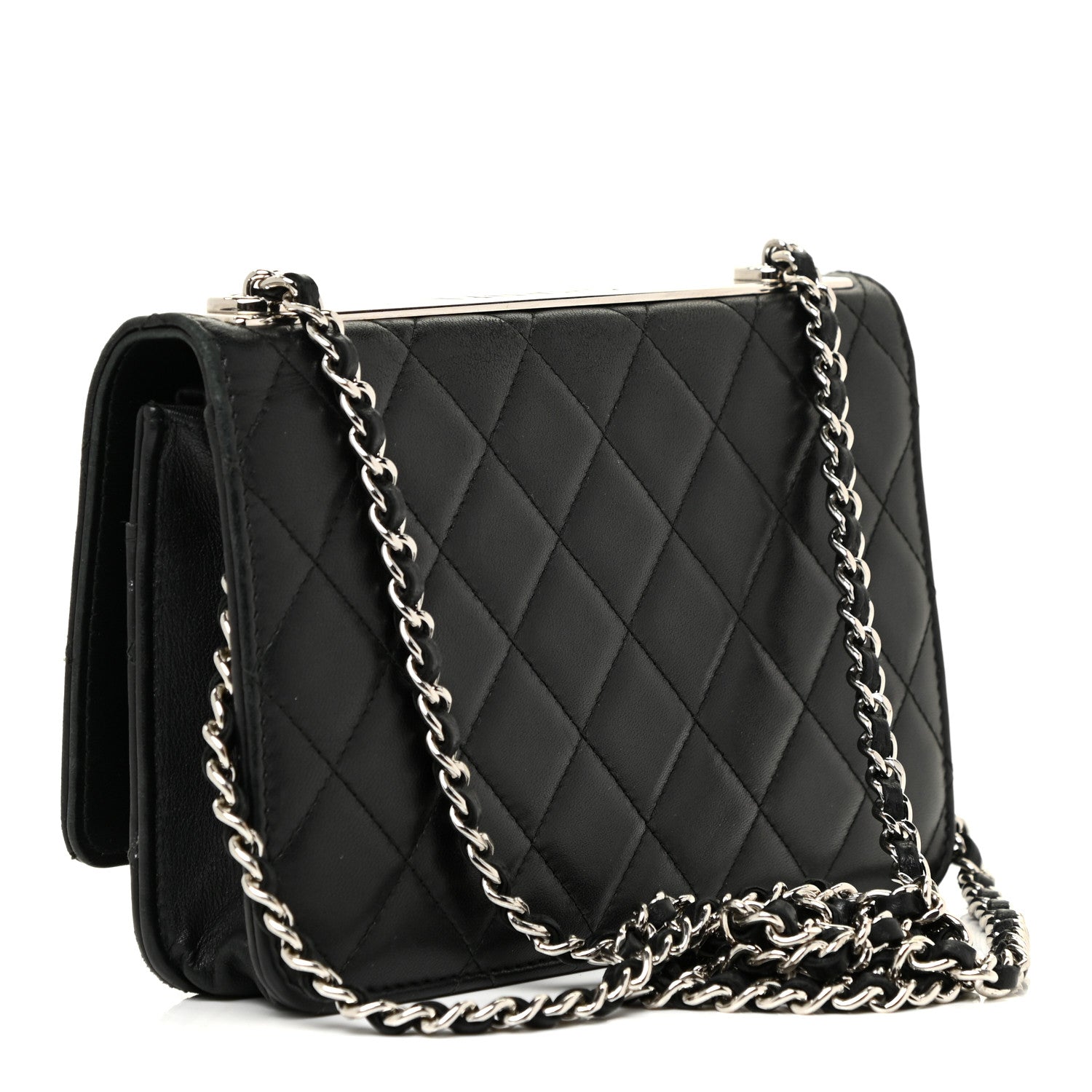 Chanel Lambskin Quilted Trendy CC Wallet On Chain WOC Black 2 of 22