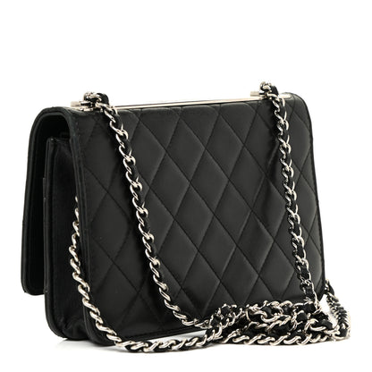 Chanel Lambskin Quilted Trendy CC Wallet On Chain WOC Black 2 of 22