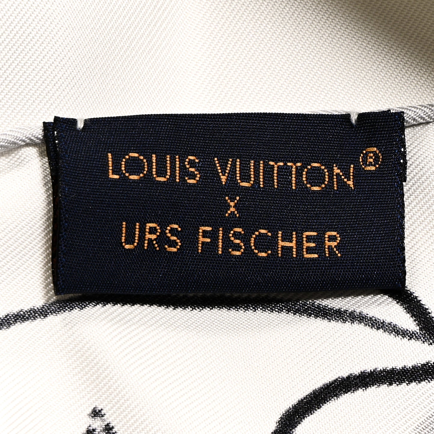 Urs Fischer Silk Monogram Square Scarf Multicolor