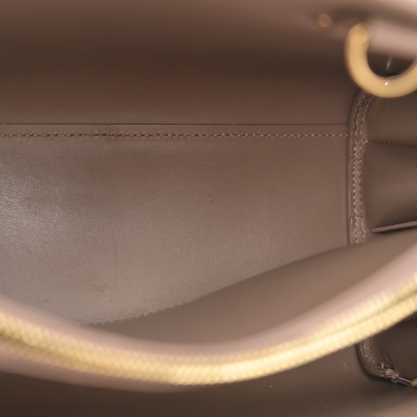 Grained Calfskin Baby Sac De Jour Taupe