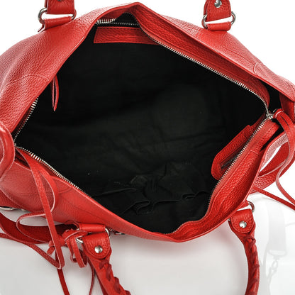 Balenciaga Vibrato Calfskin Classic Silver Hardware City Rouge Cerise 5 of 7