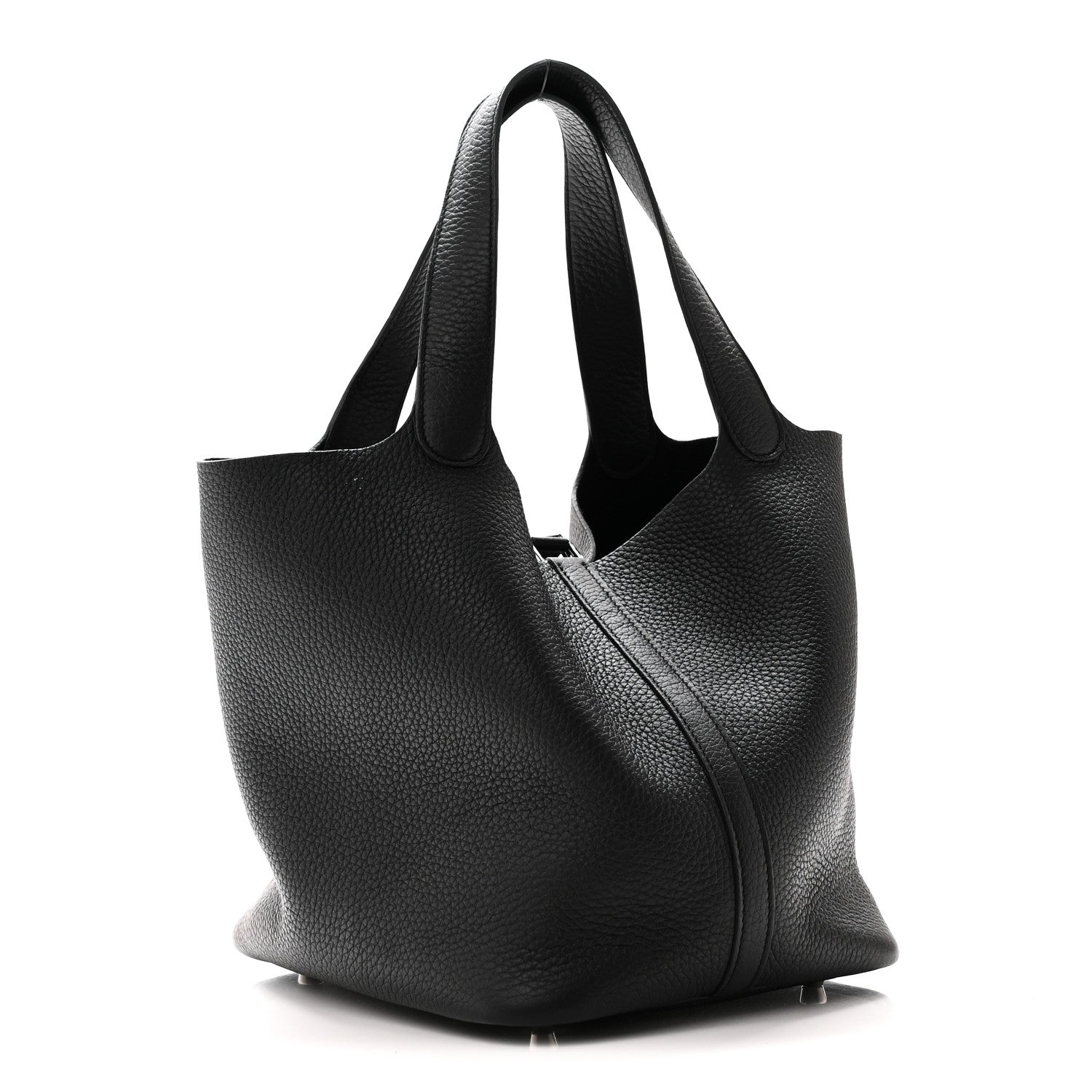 Hermes Taurillon Clemence Picotin Lock 22 MM  Black 3 of 10