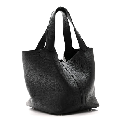 Hermes Taurillon Clemence Picotin Lock 22 MM  Black 3 of 10