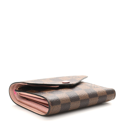 Louis Vuitton Damier Ebene Victorine Wallet Rose Ballerine 4 of 11