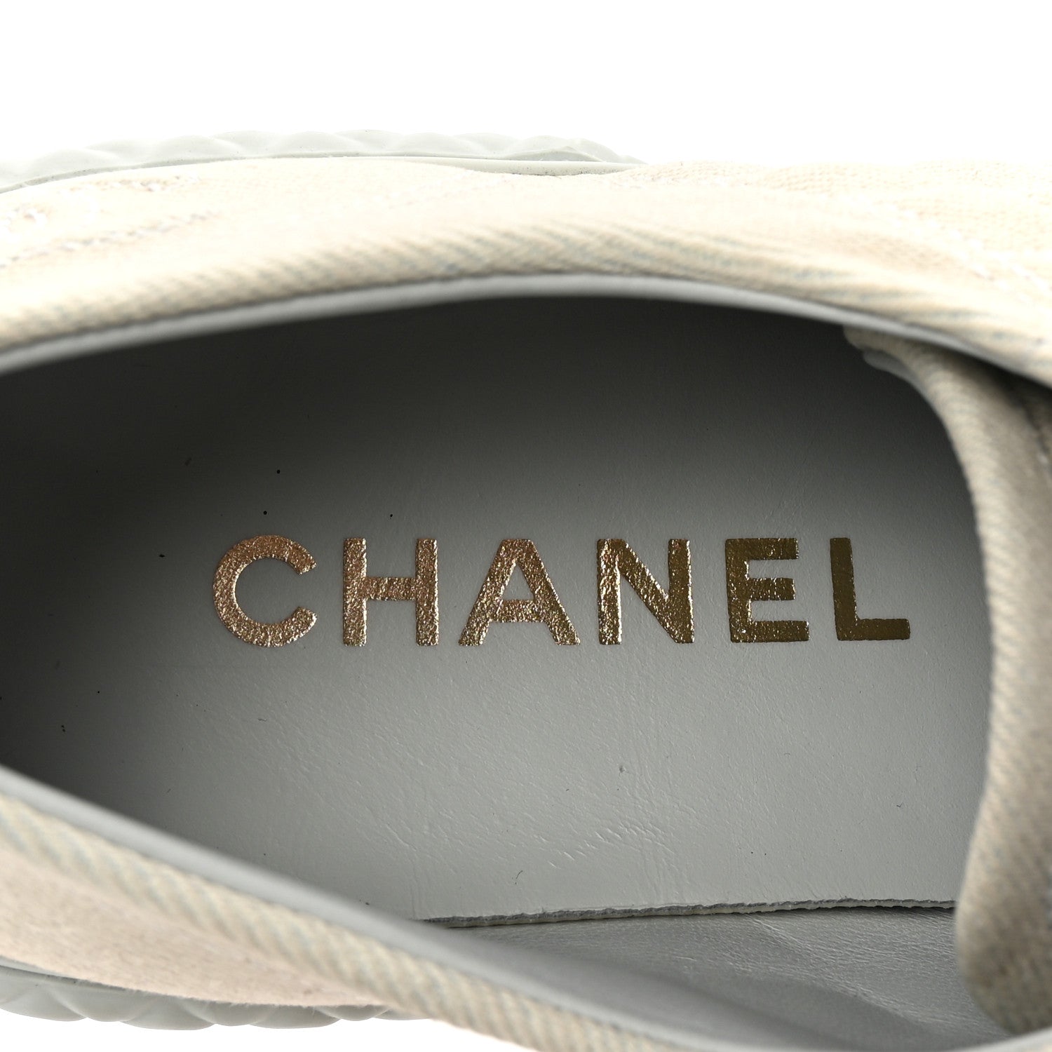 Chanel Denim Quilted Sneakers 39.5 Light Blue 8 of 10